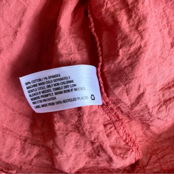 LAST CHANCE A New Day | Puff Sleeve Baby Doll Blouse Coral - Picture 5 of 5